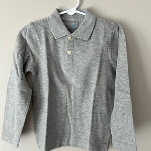 Crewcuts Gray Long Sleeve Polo Shirt